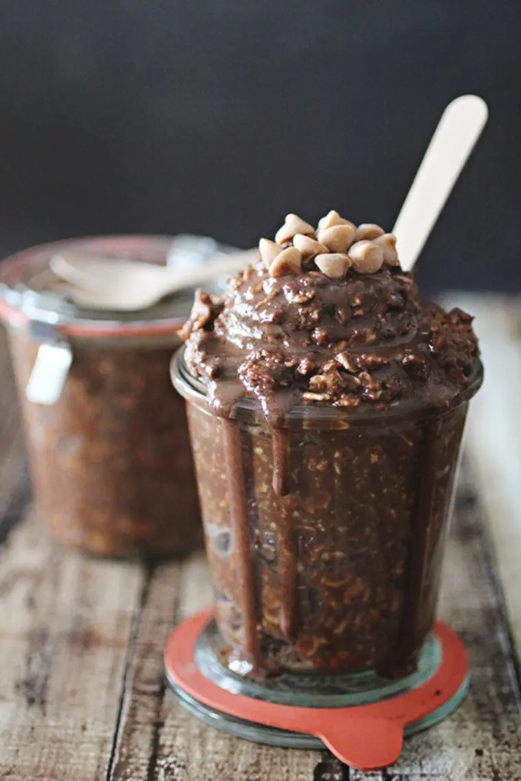 Brownie Batter Overnight Protein Oatmeal