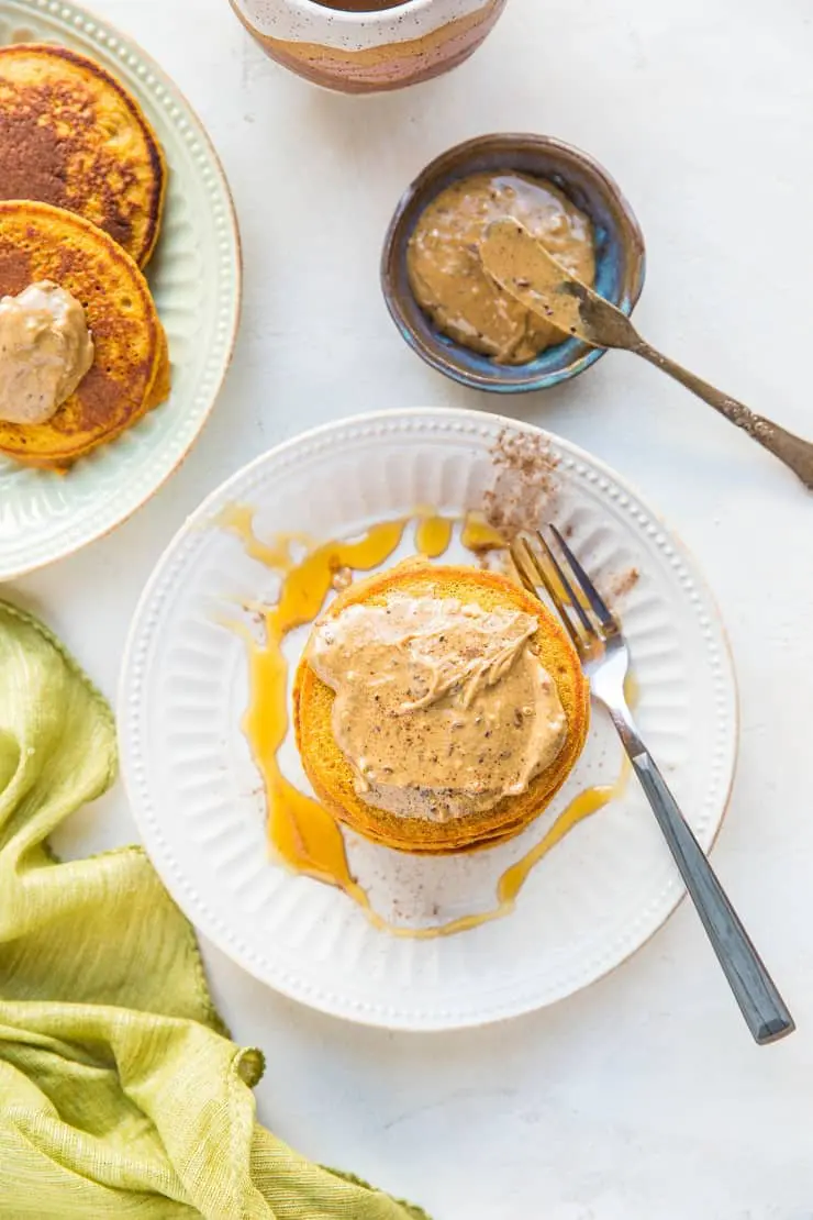 Sweet Potato Rolled Oat Protein Pancakes