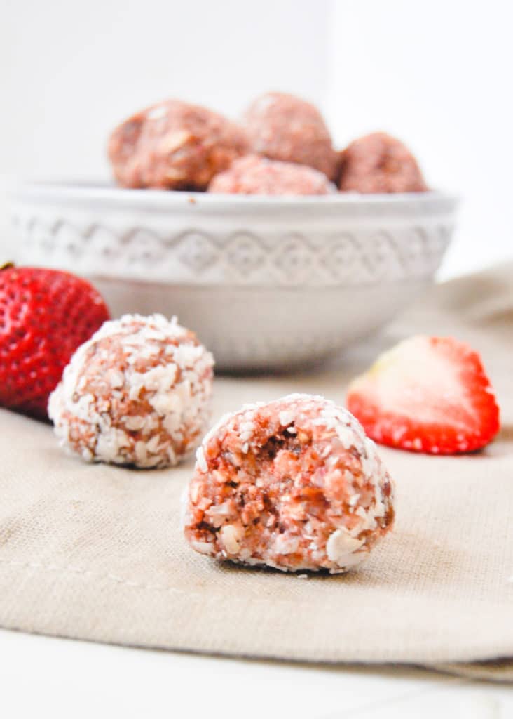 Strawberry Almond Energy Bites