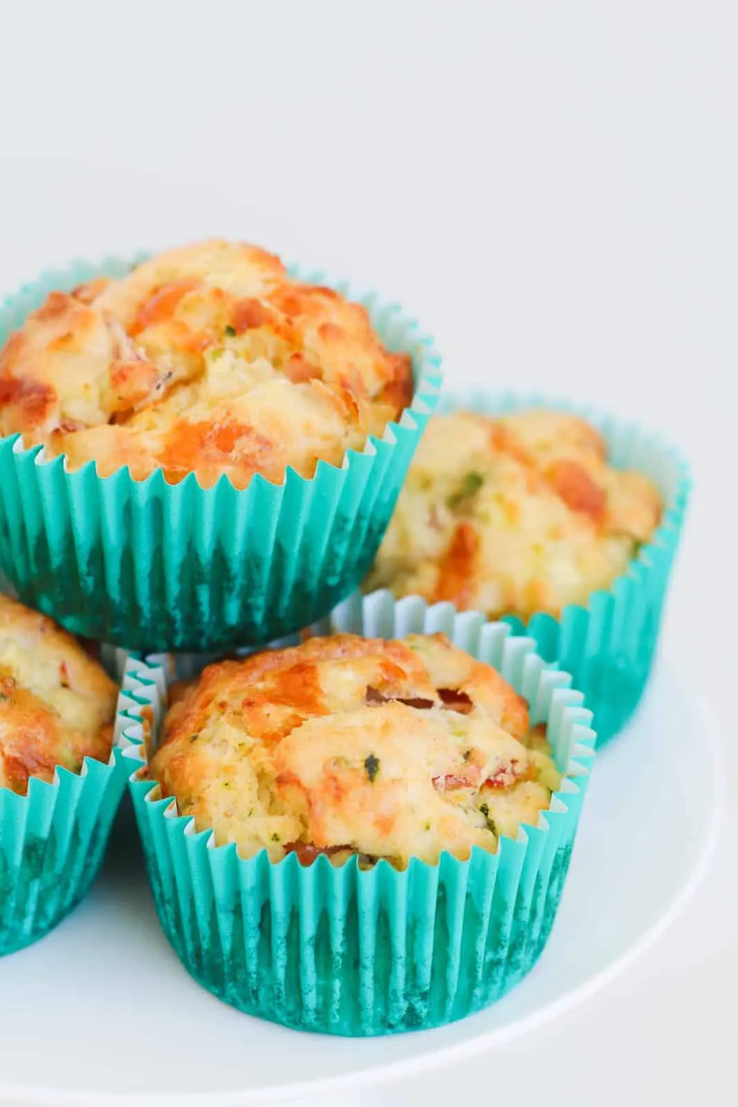 Ham, Cheese, & Zucchini Muffins