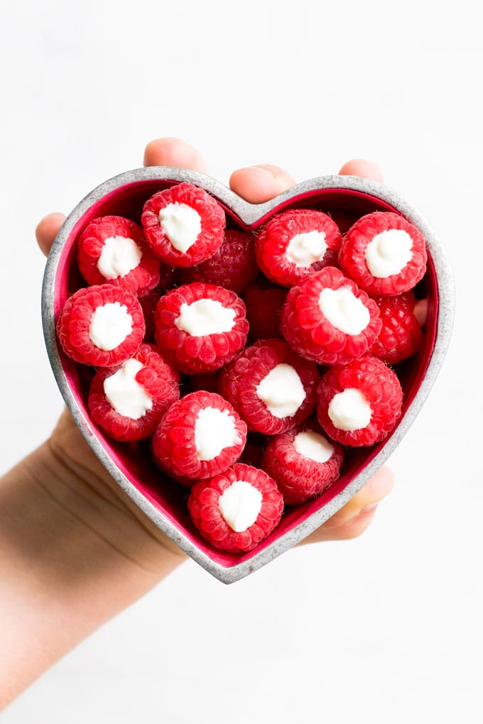 Yogurt Filled Raspberries