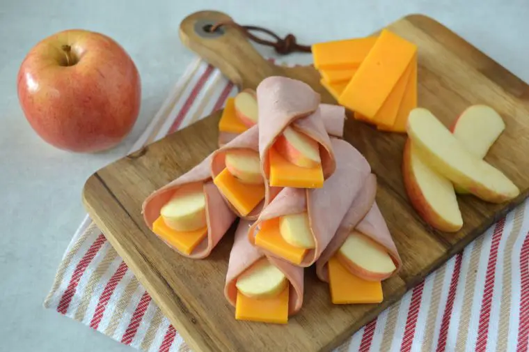 Ham, Apple & Cheese Wraps