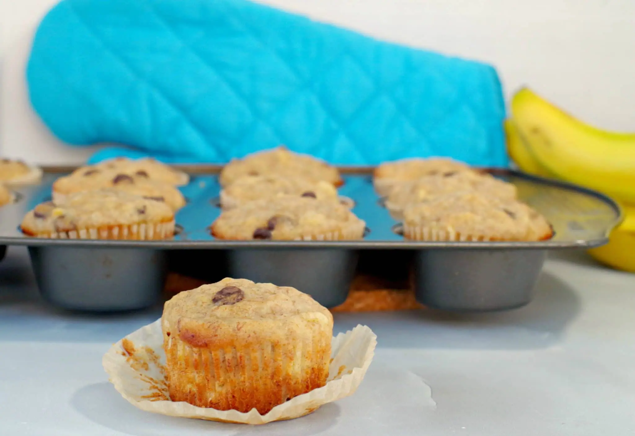 Banana Chocolate Chip & Pineapple Muffins