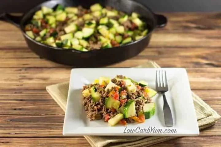 Low Carb Mexican Zucchini and Beef Skillet