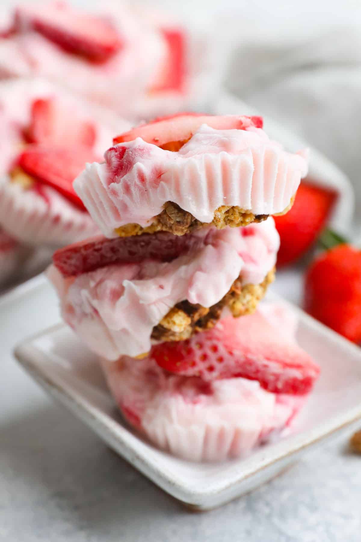 strawberry yogurt bites