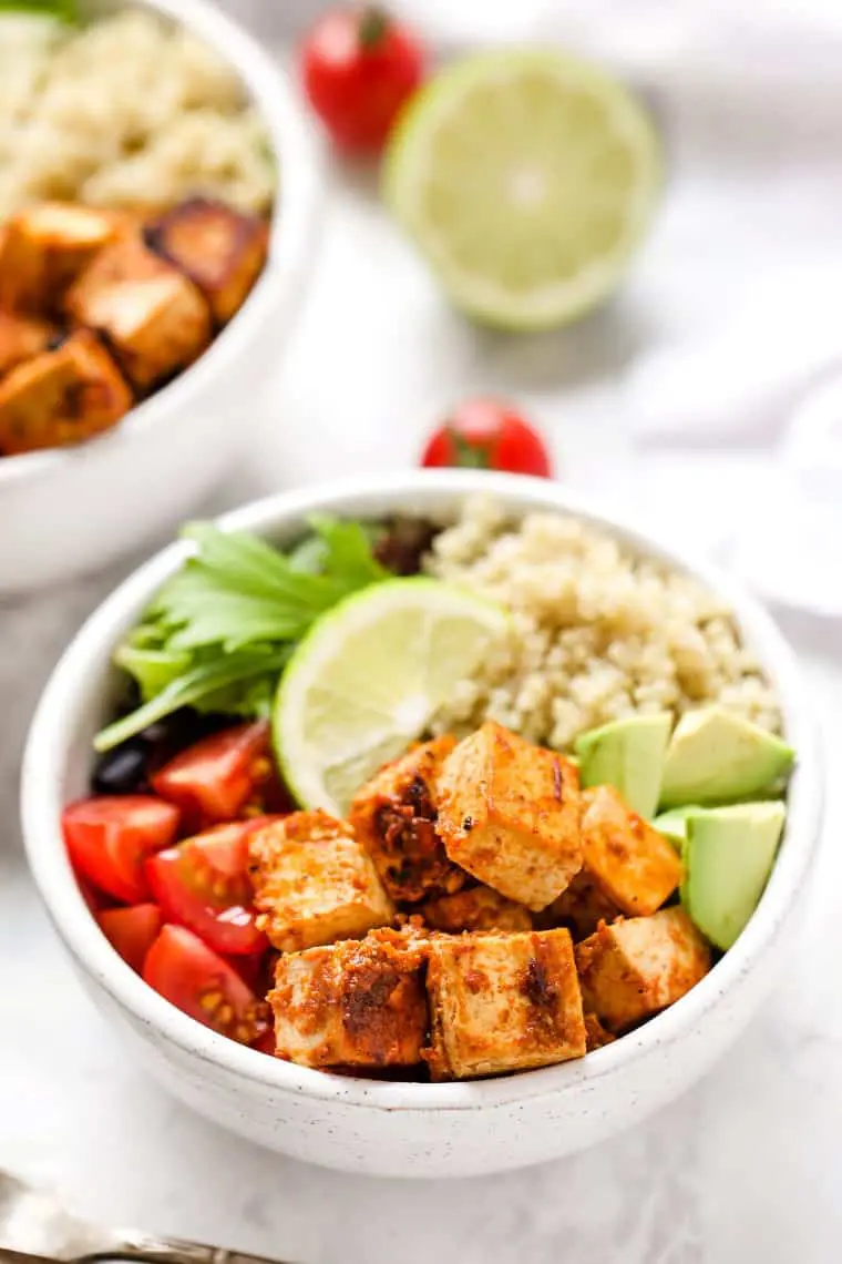 Chipotle Tofu Quinoa Bowls