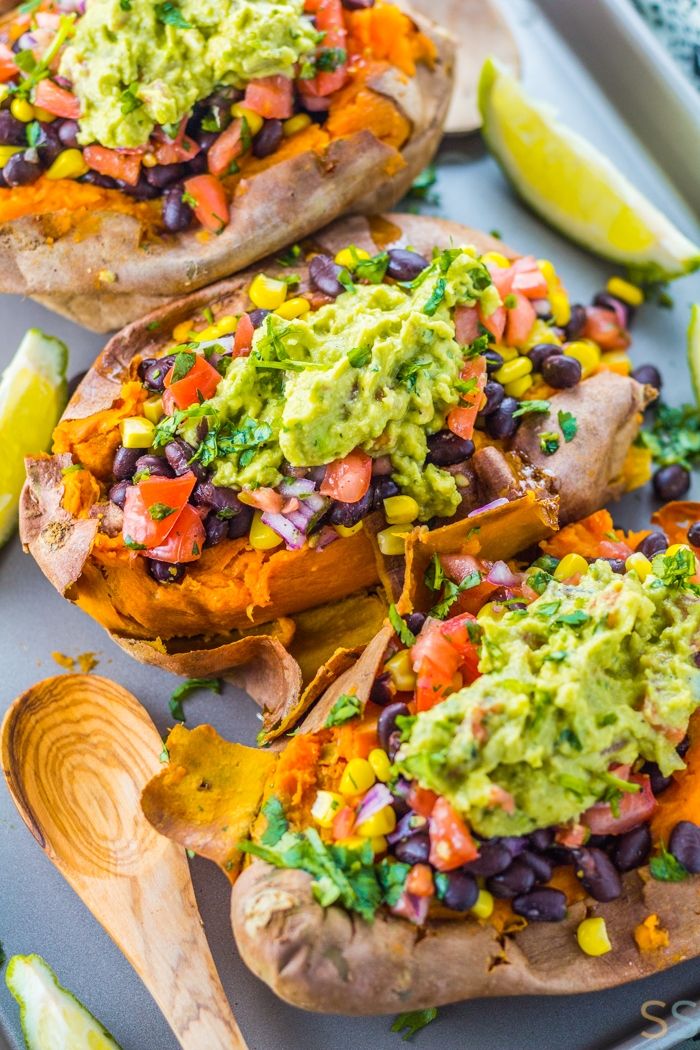  Black Bean Taco Stuffed Sweet Potatoes