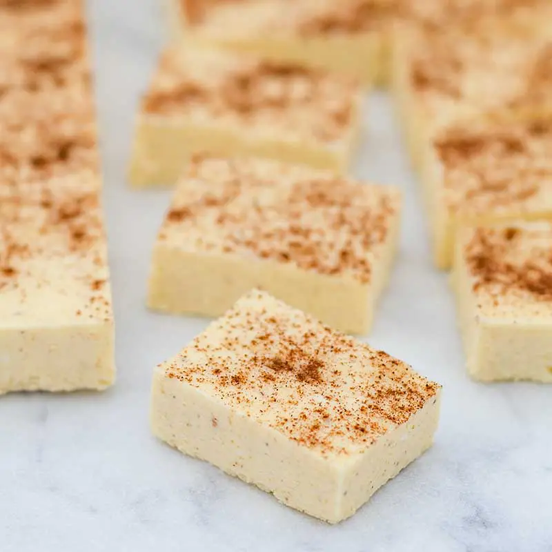 Keto Eggnog Fudge