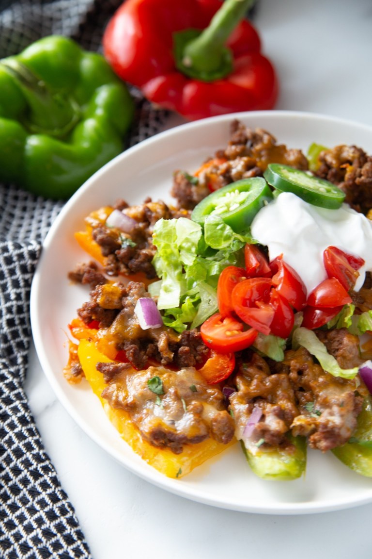 Cheesy Bell Pepper Keto Nachos