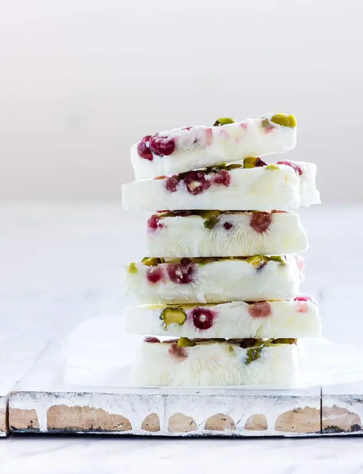 Pomegranate Frozen Yogurt Bark