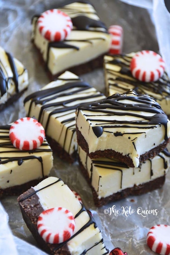 Chocolate Peppermint No-Bake Keto Cheesecake Bites