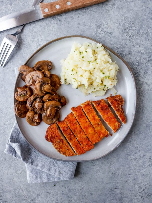 Pork Rind Coated Pork Chops