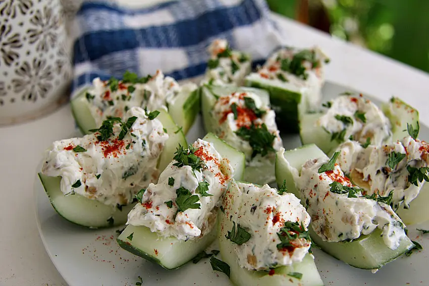 Stuffed Cucumber Bites