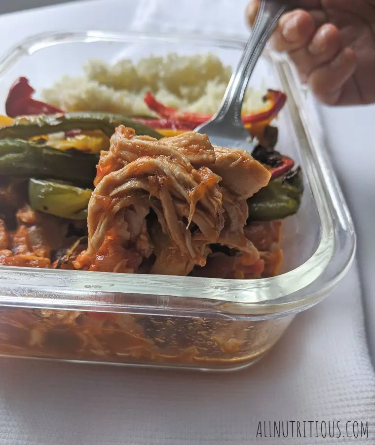 Salsa Shredded Chicken Meal Prep