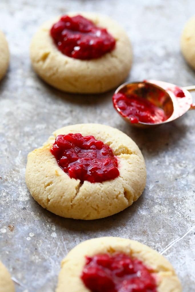 Raspberry Thumbprint Cookies