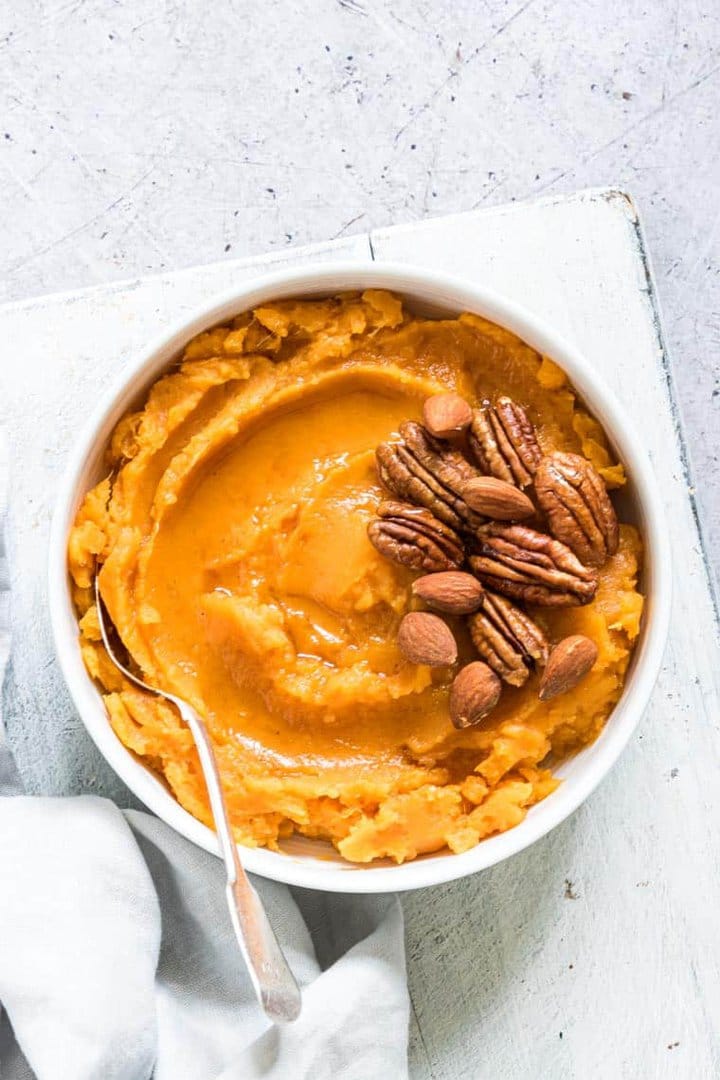 Maple Slow Cooker Mashed Sweet Potatoes