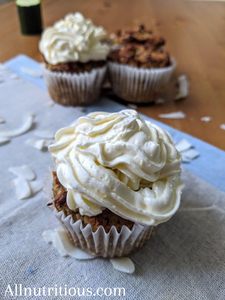 Spiced Zucchini Cupcakes With Vanilla Frosting