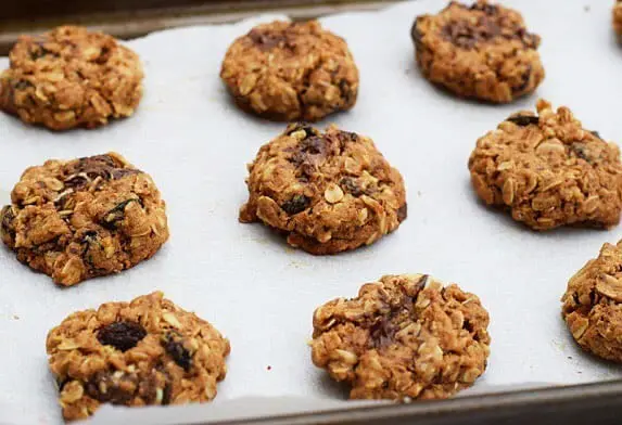 Oatmeal Raisin Peppermint Cookies