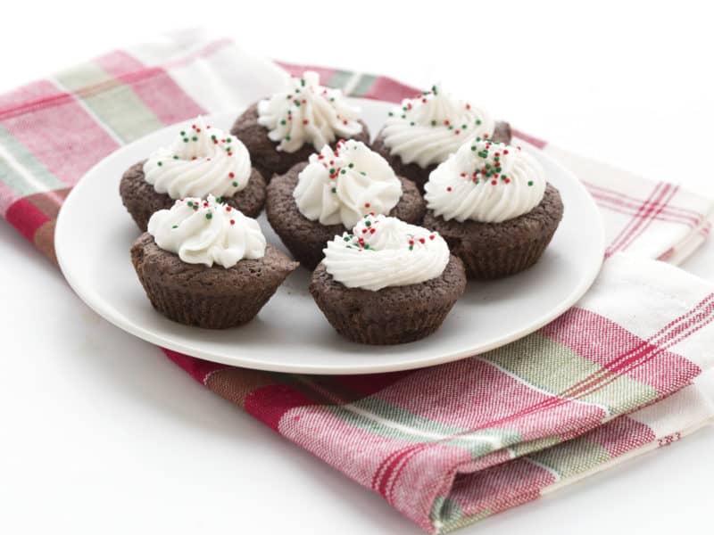 Peppermint Brownie Bites