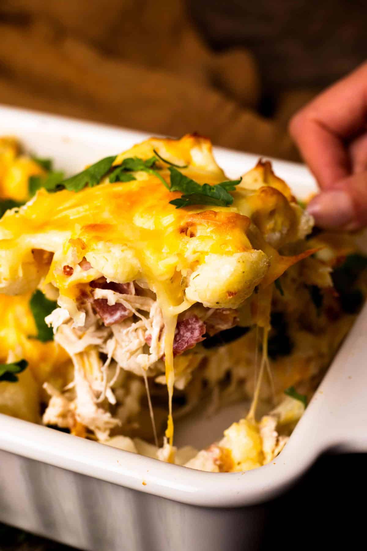 keto chicken bacon ranch casserole
