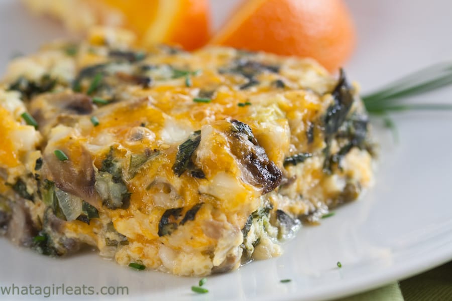 Spinach & Mushroom Breakfast Casserole