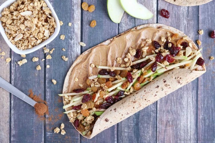 Apple Peanut Butter Sandwich Wraps