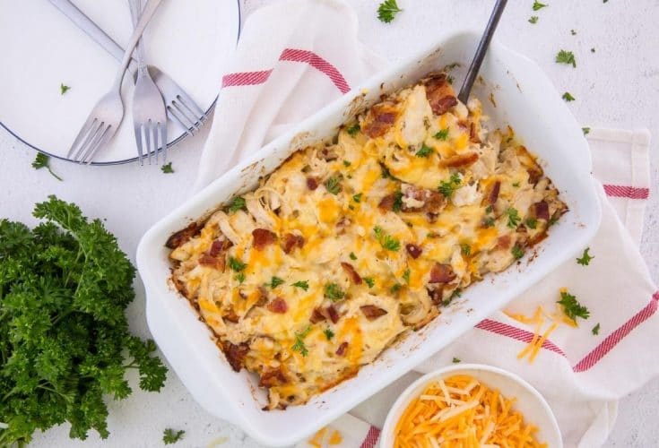 Keto Chicken Bacon Ranch Casserole