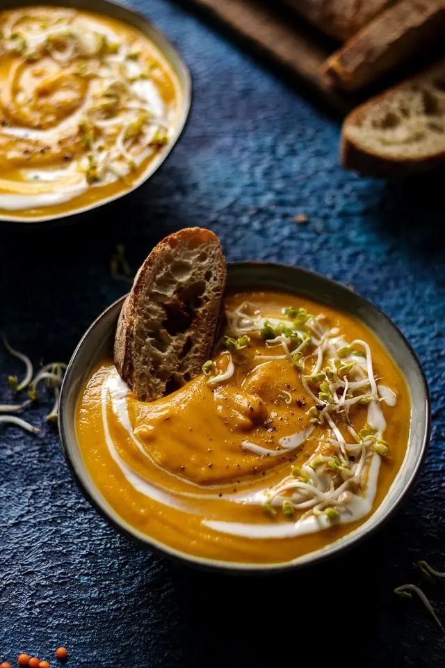 Vegan Sweet Potato Lentil Soup