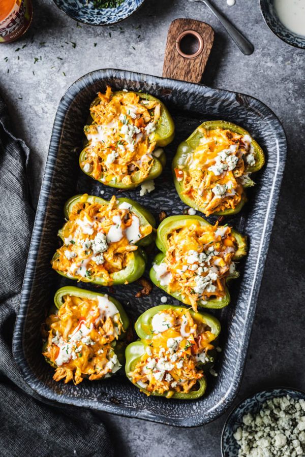 Buffalo Chicken Stuffed Peppers