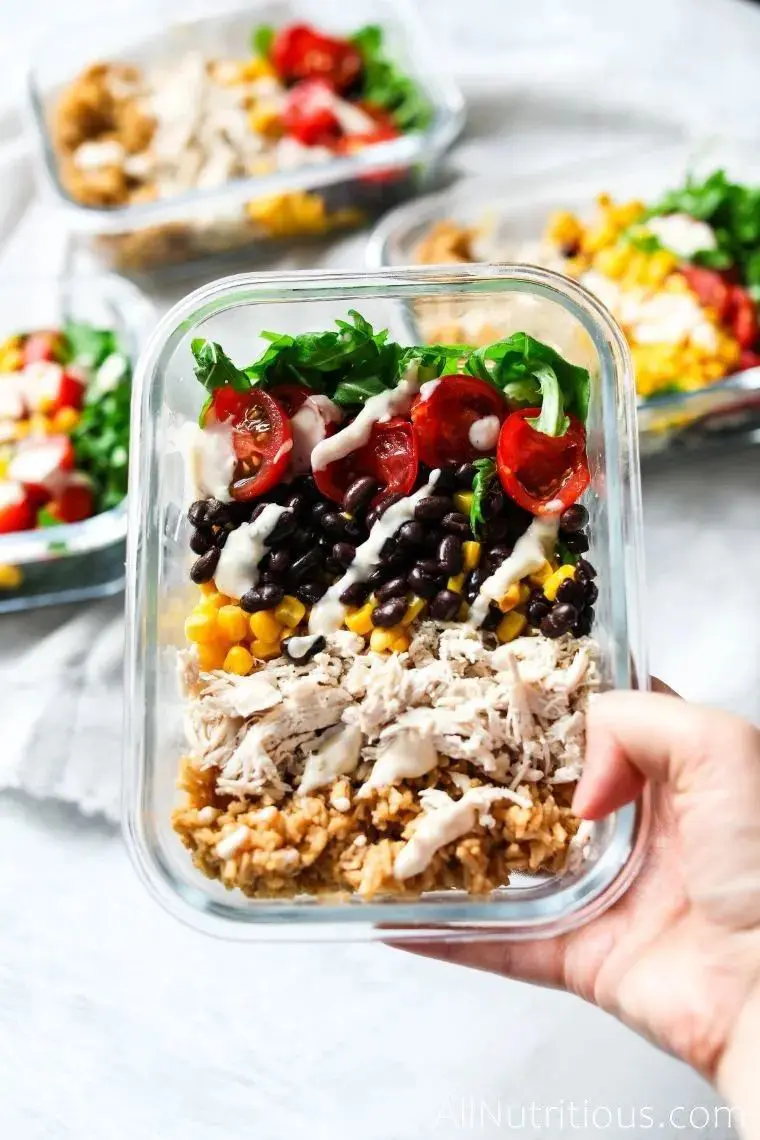 Chicken Burrito Bowls Meal Prep