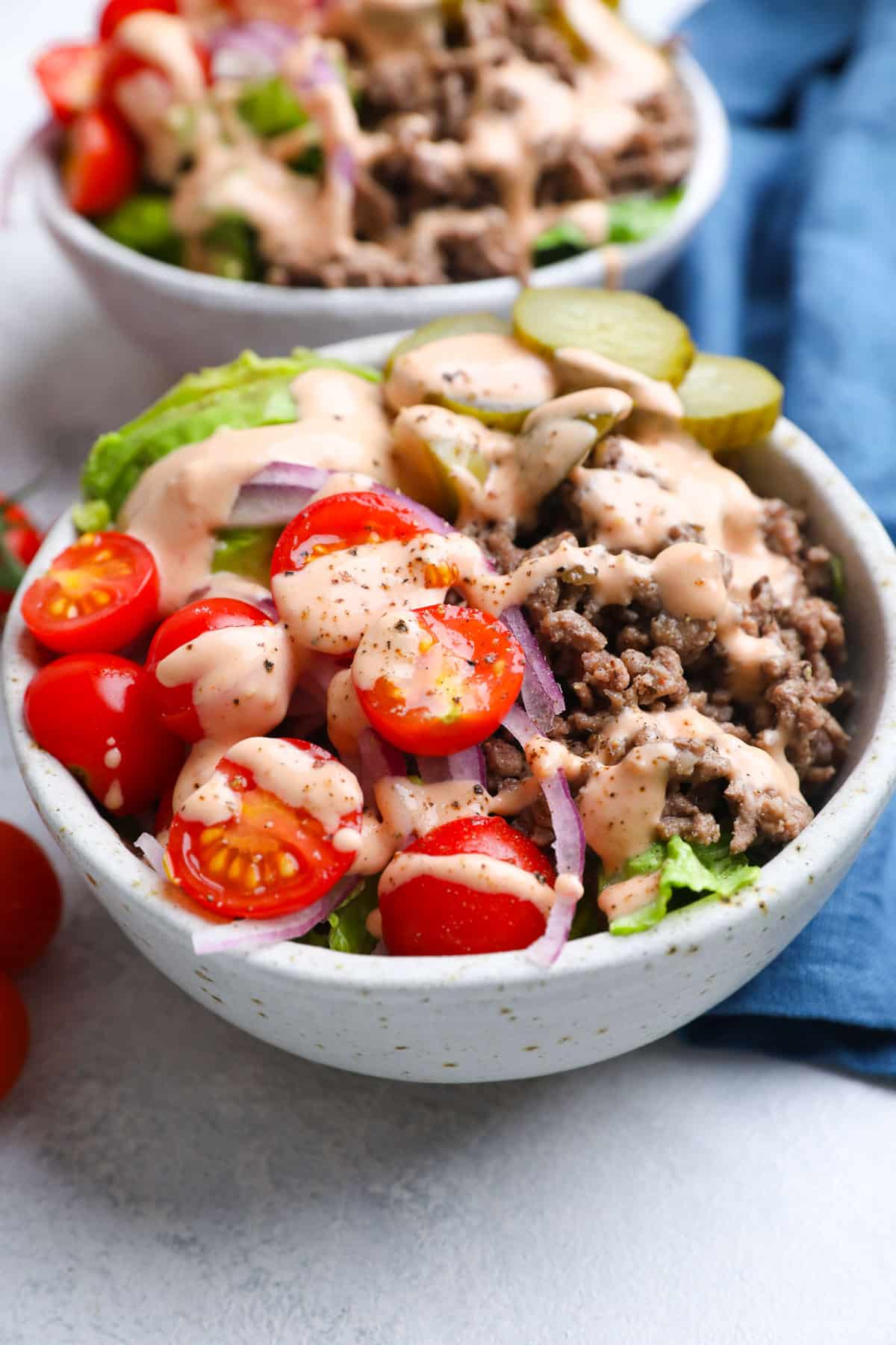 burger in a bowl