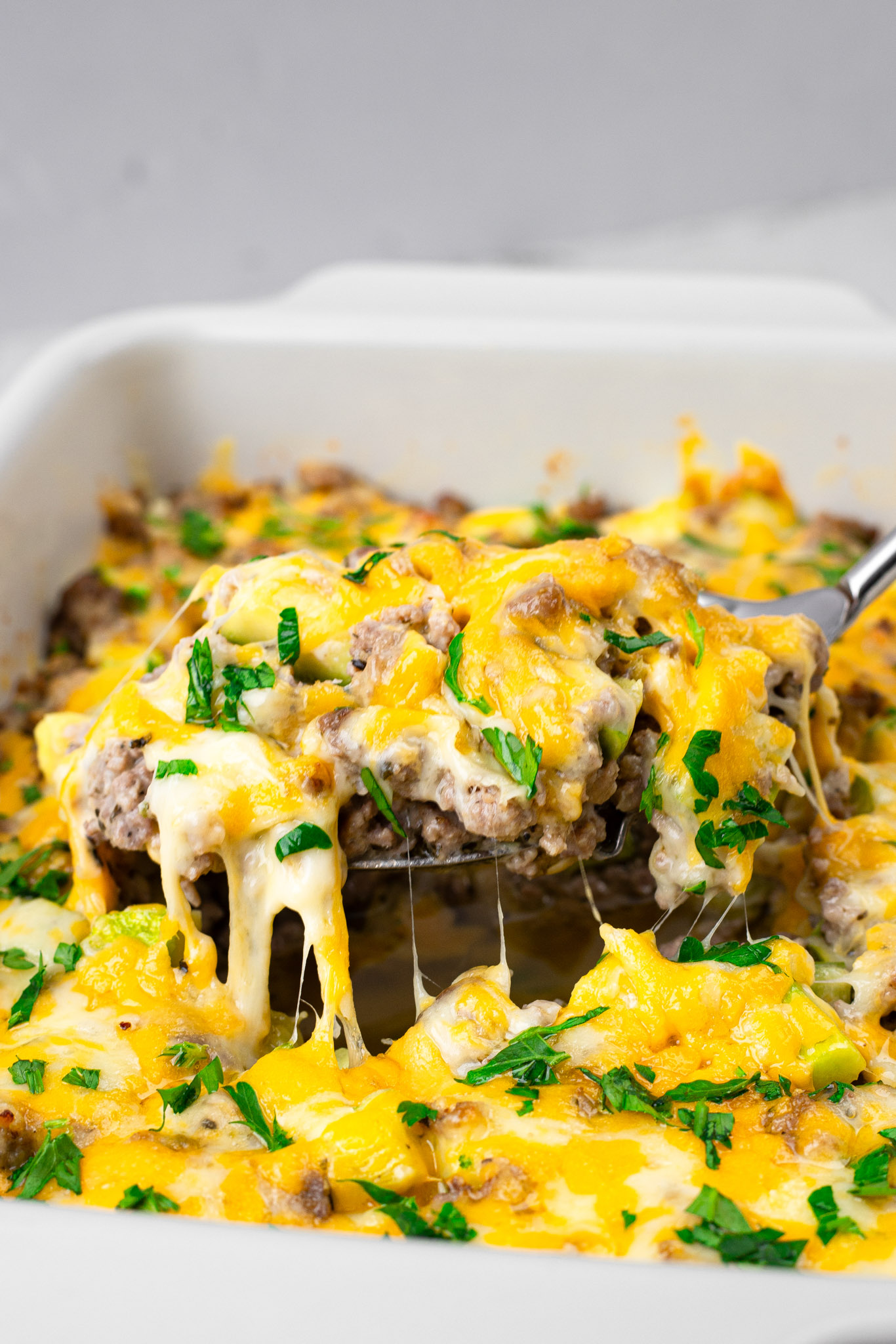 Keto Zucchini Beef Casserole
