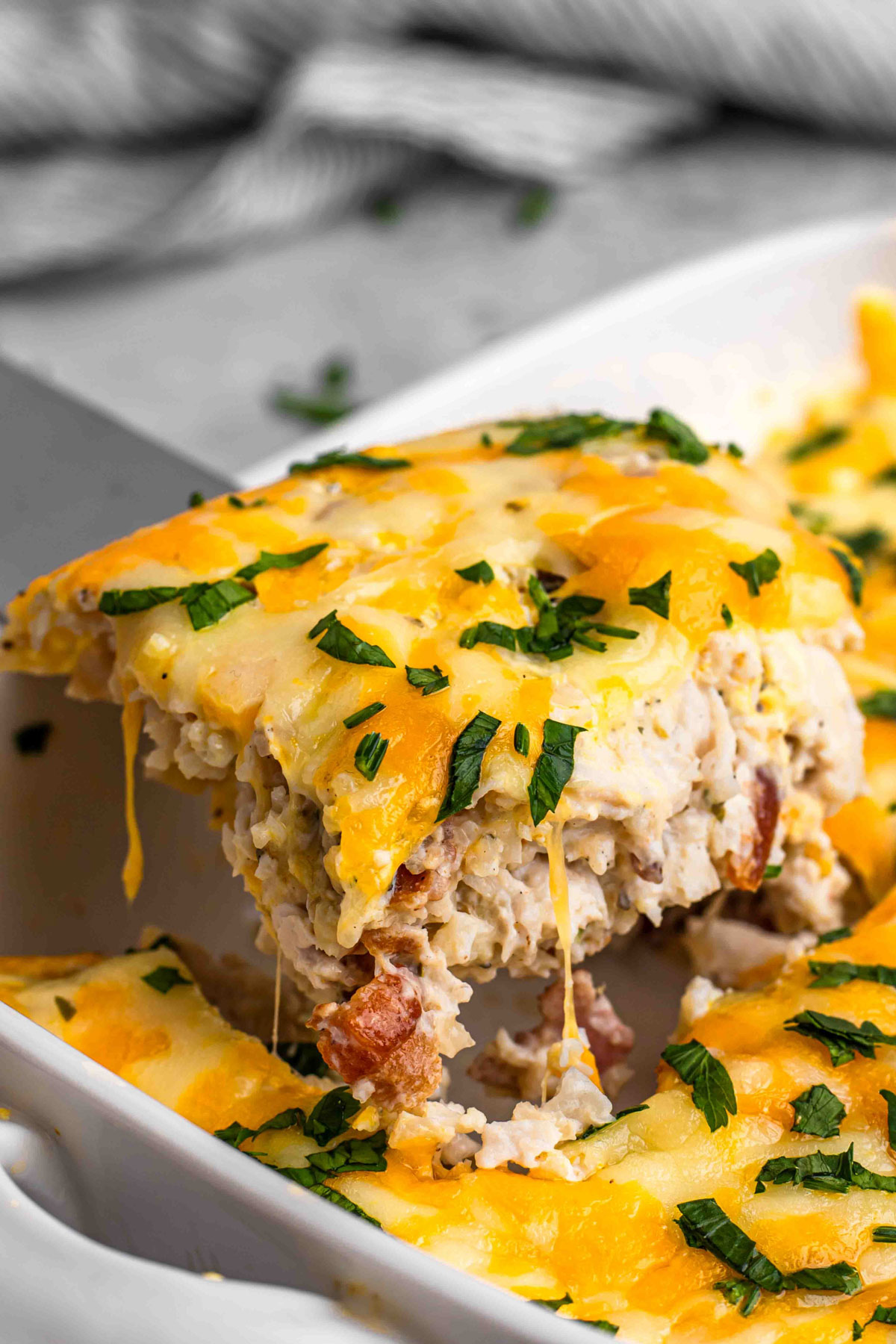 Keto Chicken Cauliflower Casserole