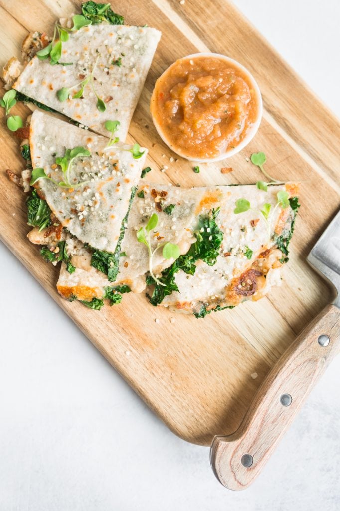 Kale & White Bean Quesadilla