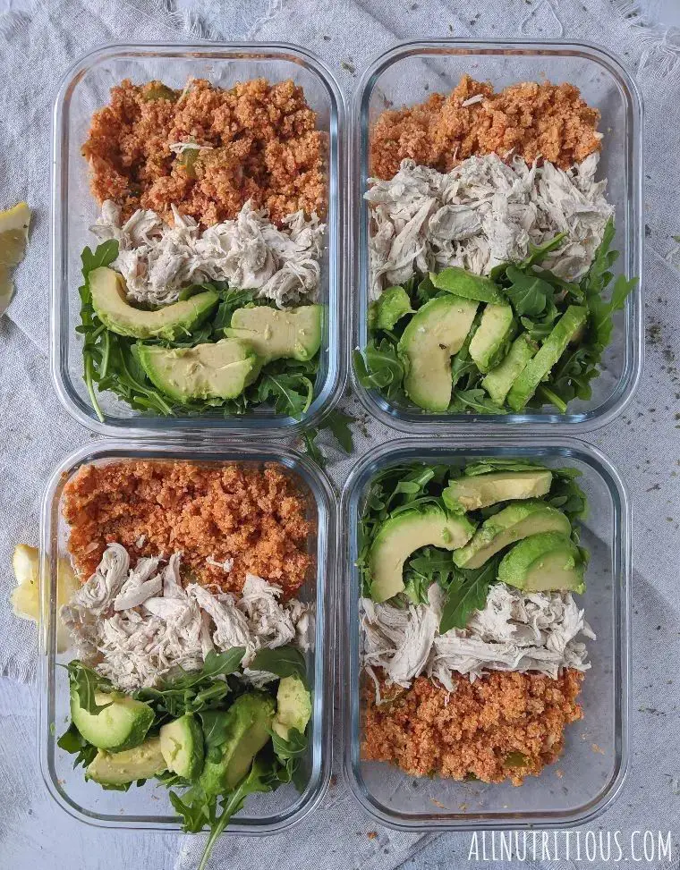 Mexican Meal Prep Bowls With Cauliflower Rice