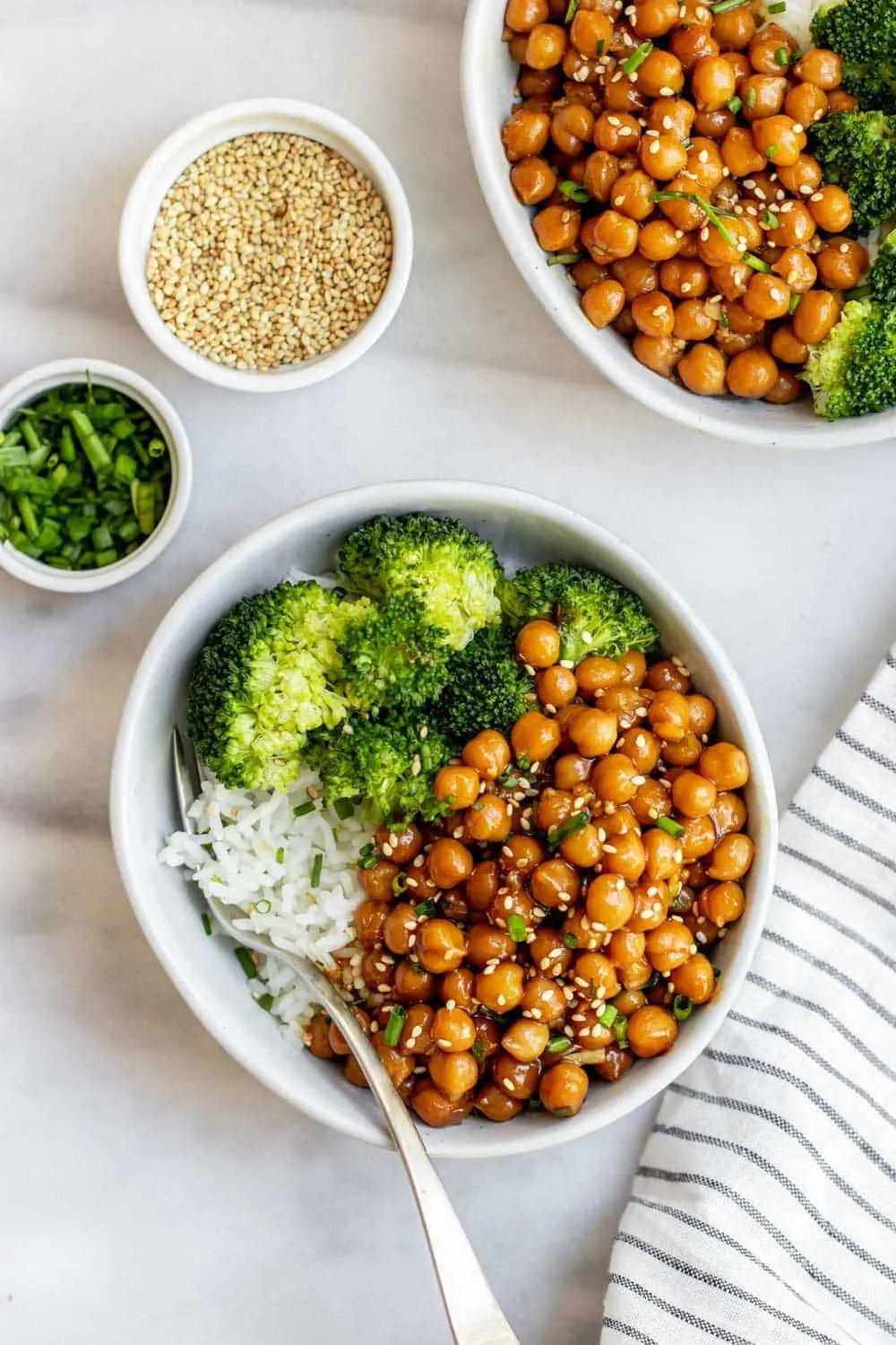 Sticky Sesame Chickpeas