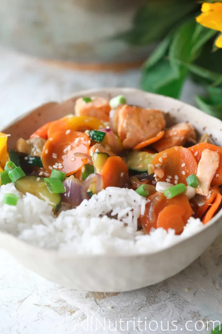 salmon stir fry