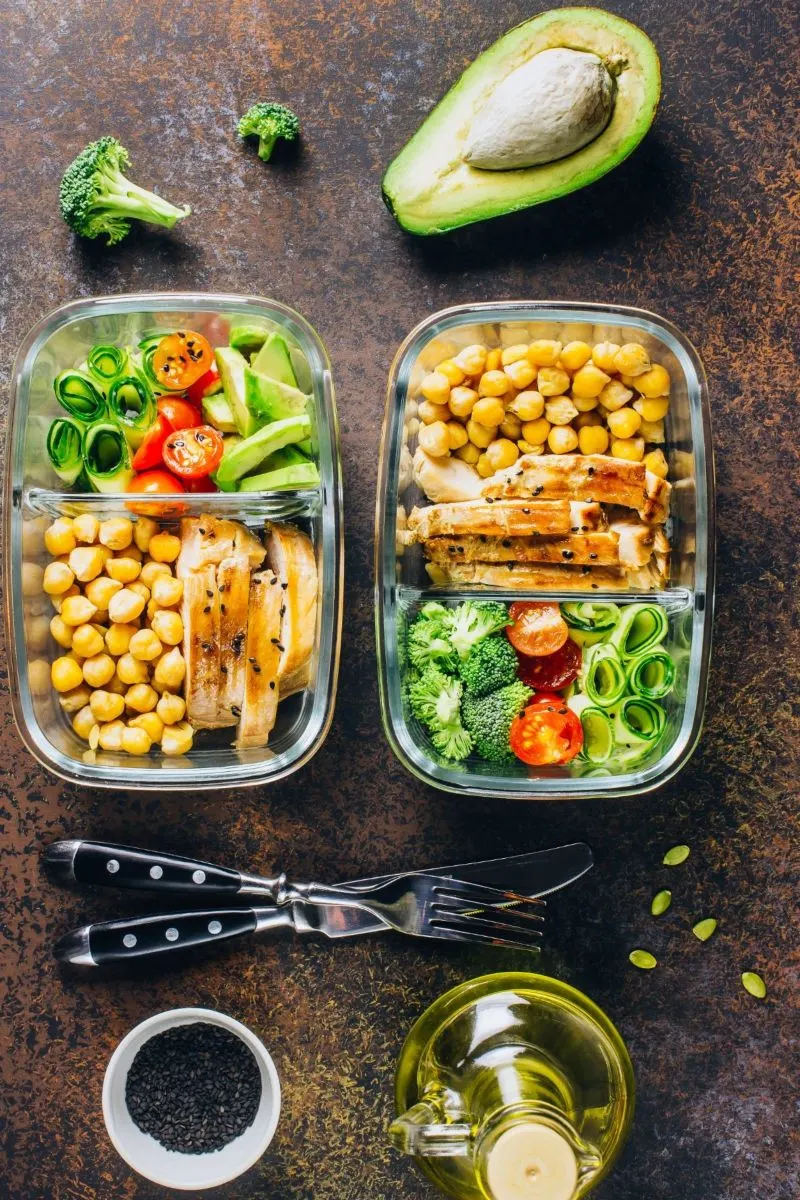 two meal prep containers