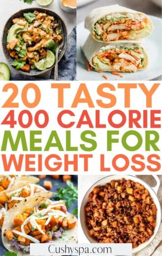 20 Yummy 400 Calorie Meals for Tracking Calories - Cushy Spa