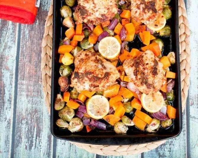 Roasted Chicken with Butternut Squash
