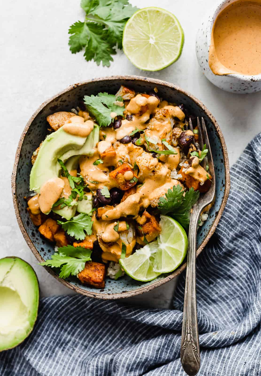 Sweet Potato Cauliflower Quinoa Bowls