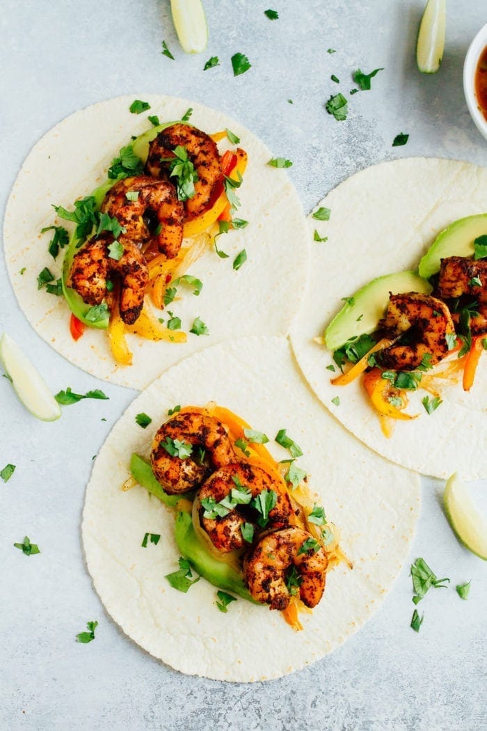 Sheet Pan Shrimp Fajitas