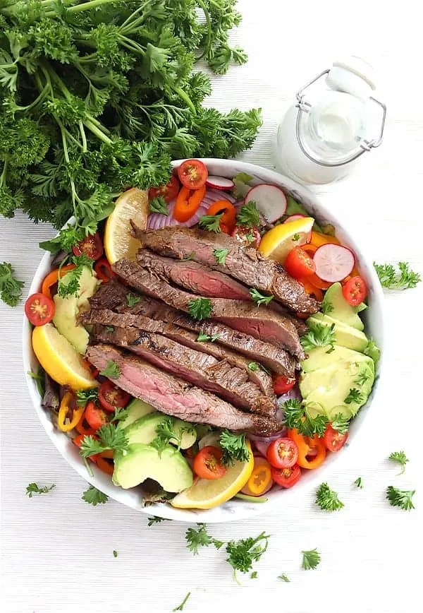 Steak Salad with Blue Cheese Dressing
