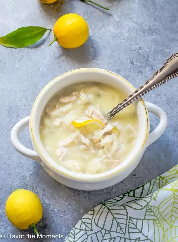 Slow Cooker Greek Lemon Chicken Soup