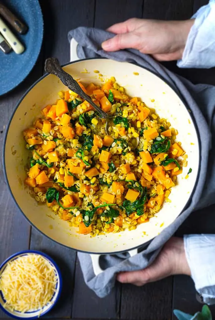 Butternut Squash Barley Risotto