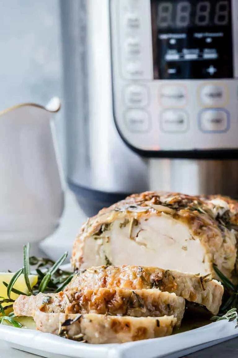 Instant Pot Turkey Breast with Garlic Butter Broccoli