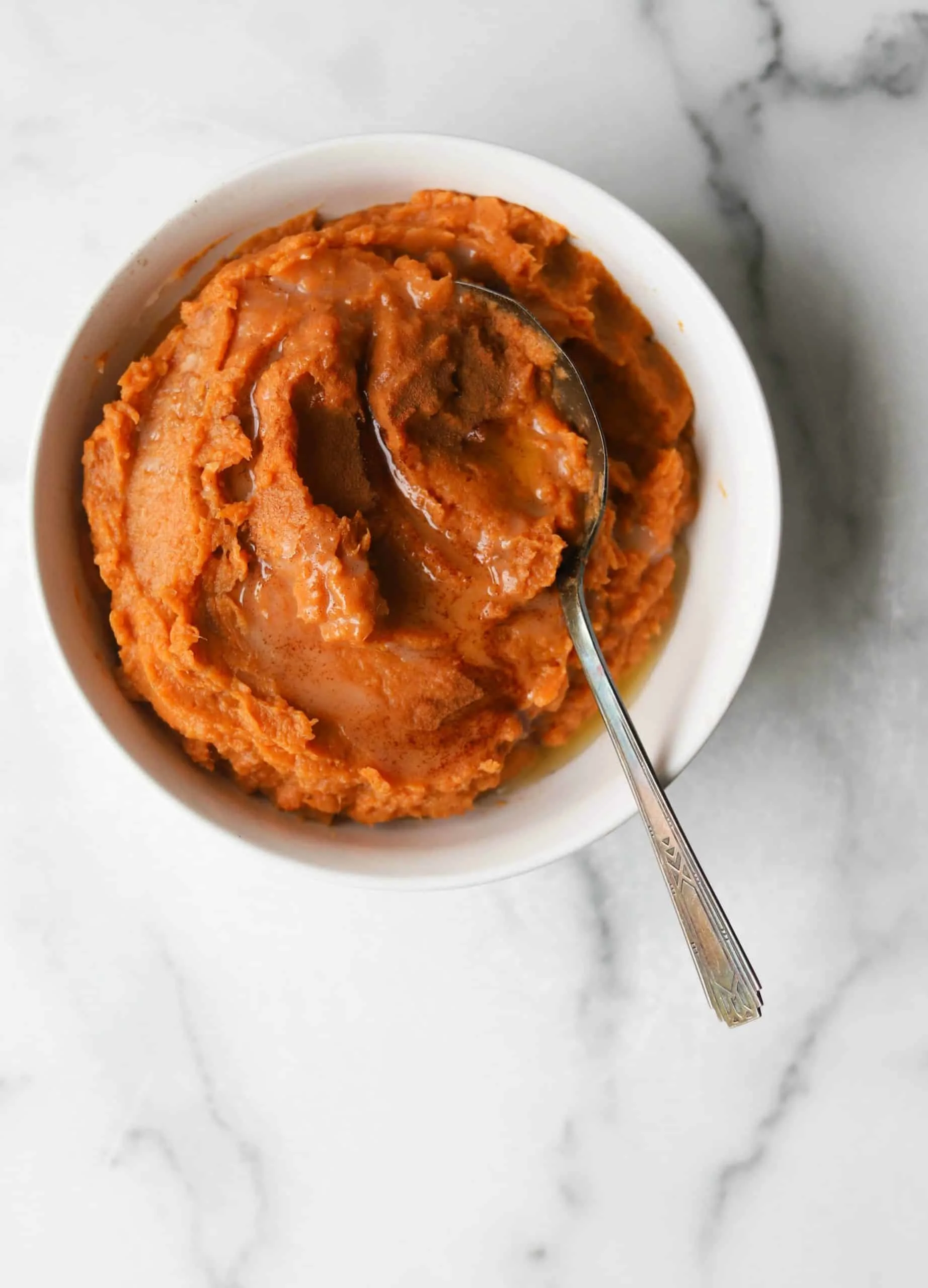 Maple Cinnamon Mashed Sweet Potatoes