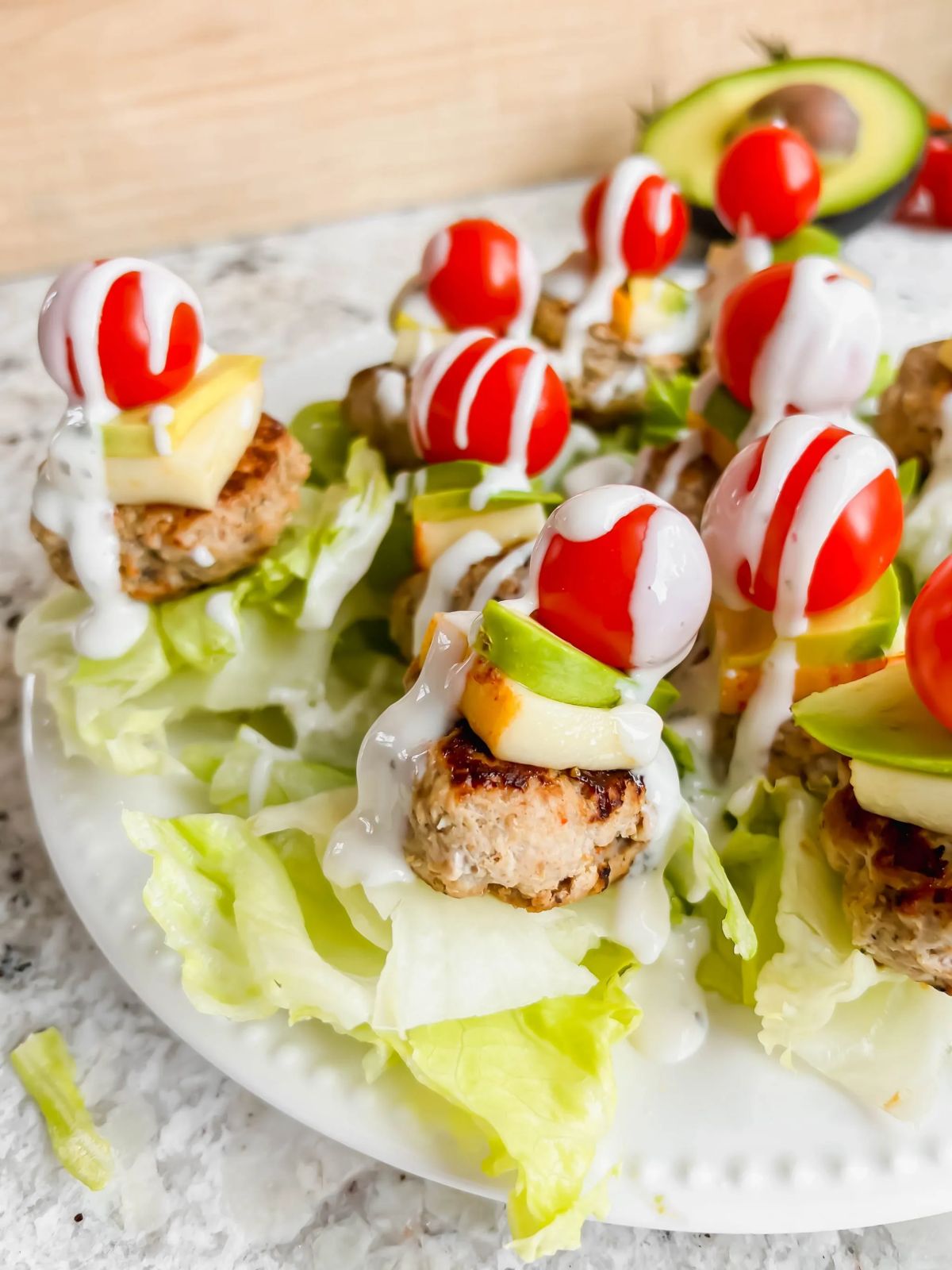 mini burgers on a stick