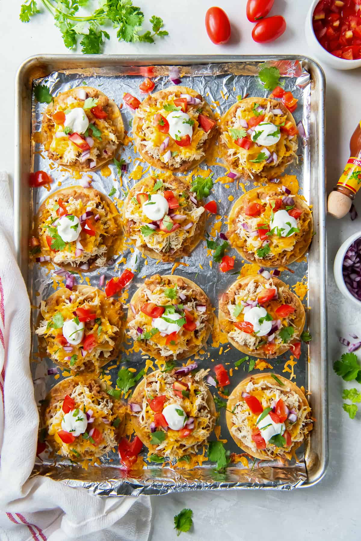 mini sheet pan tostadas