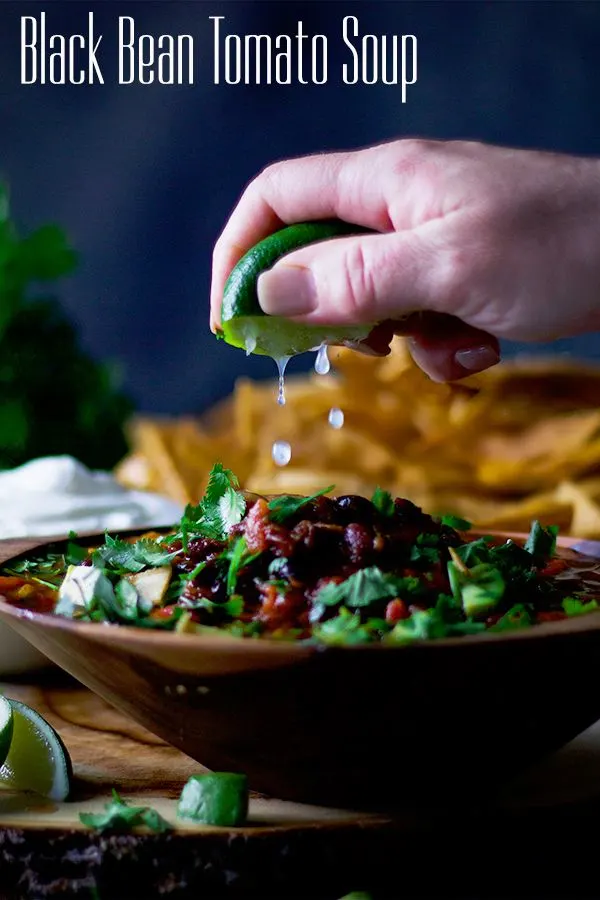 black bean tomato soup